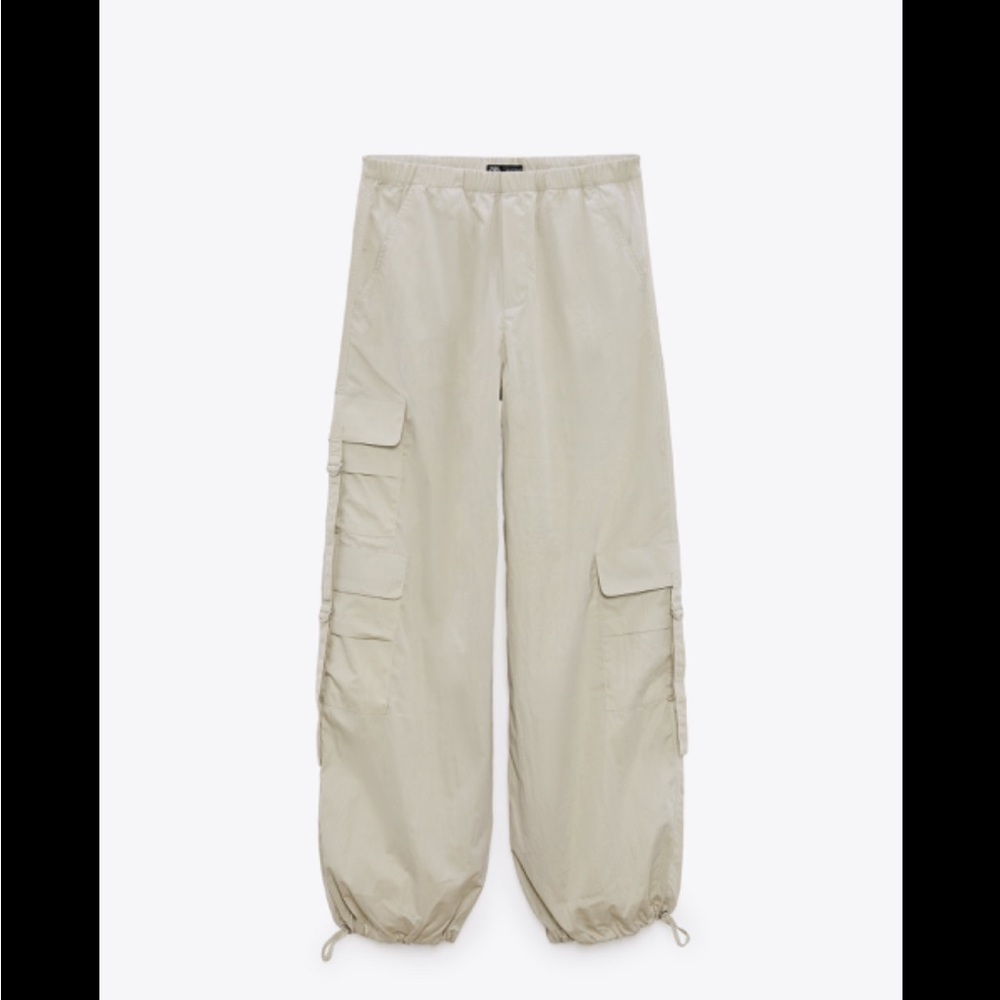Zara cargo parachute pants